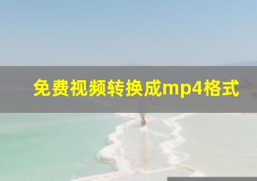 免费视频转换成mp4格式