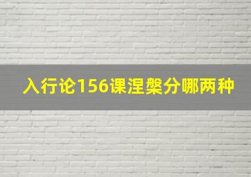 入行论156课涅槃分哪两种