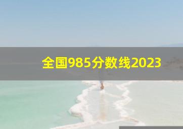 全国985分数线2023