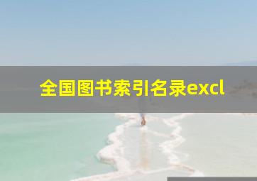 全国图书索引名录excl