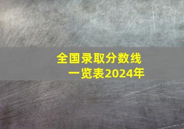 全国录取分数线一览表2024年