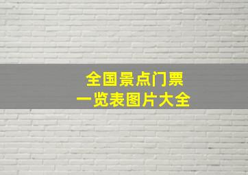 全国景点门票一览表图片大全