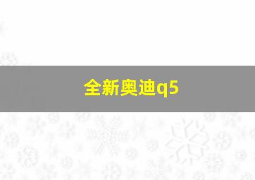 全新奥迪q5