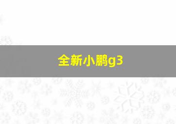 全新小鹏g3