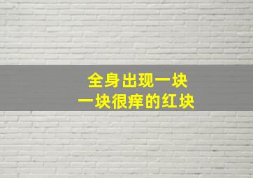 全身出现一块一块很痒的红块