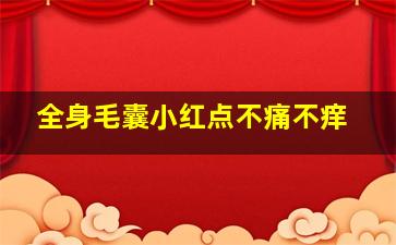 全身毛囊小红点不痛不痒