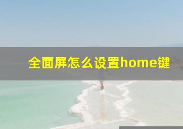 全面屏怎么设置home键