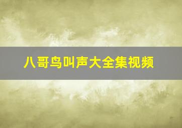 八哥鸟叫声大全集视频