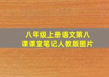 八年级上册语文第八课课堂笔记人教版图片