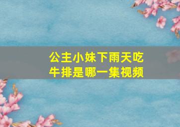 公主小妹下雨天吃牛排是哪一集视频