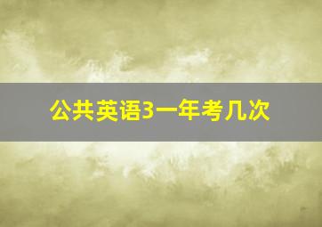 公共英语3一年考几次