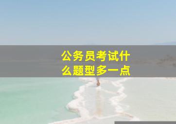 公务员考试什么题型多一点