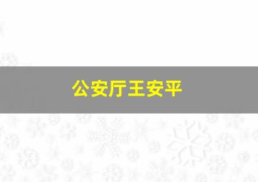 公安厅王安平