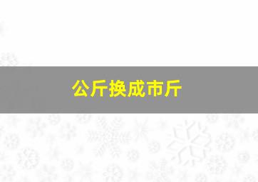 公斤换成市斤