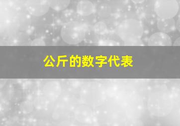 公斤的数字代表