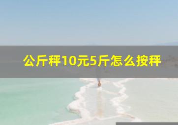 公斤秤10元5斤怎么按秤