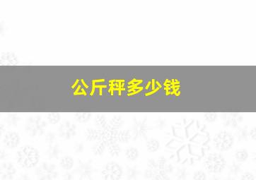 公斤秤多少钱