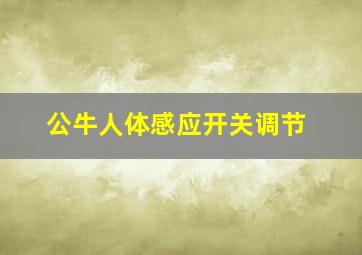 公牛人体感应开关调节