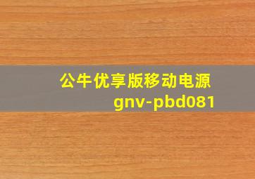 公牛优享版移动电源gnv-pbd081