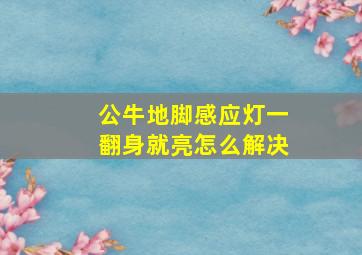 公牛地脚感应灯一翻身就亮怎么解决