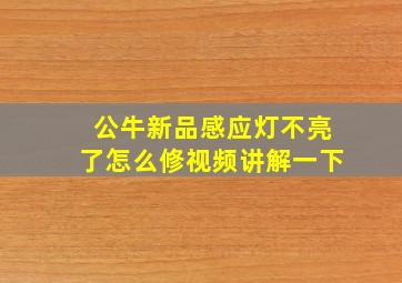 公牛新品感应灯不亮了怎么修视频讲解一下