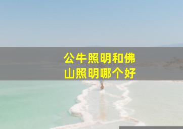 公牛照明和佛山照明哪个好