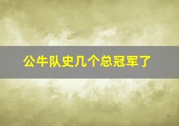 公牛队史几个总冠军了