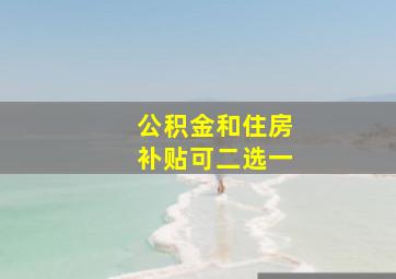 公积金和住房补贴可二选一