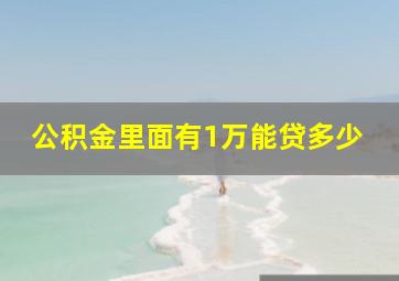 公积金里面有1万能贷多少