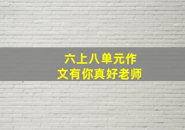 六上八单元作文有你真好老师