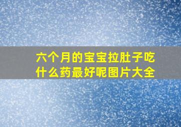 六个月的宝宝拉肚子吃什么药最好呢图片大全