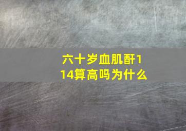 六十岁血肌酐114算高吗为什么