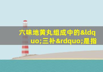 六味地黄丸组成中的“三补”是指