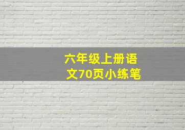 六年级上册语文70页小练笔