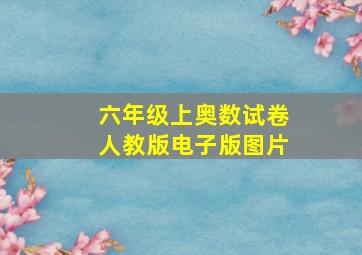 六年级上奥数试卷人教版电子版图片