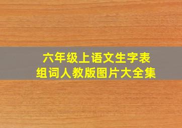 六年级上语文生字表组词人教版图片大全集