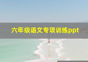 六年级语文专项训练ppt