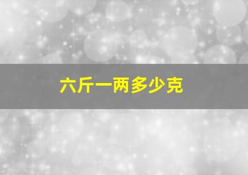 六斤一两多少克