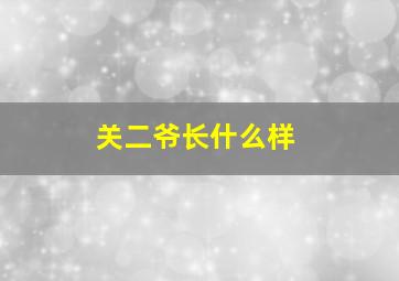 关二爷长什么样