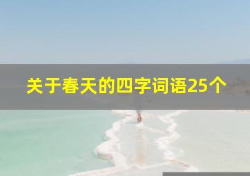 关于春天的四字词语25个