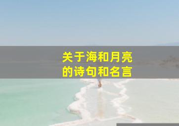 关于海和月亮的诗句和名言