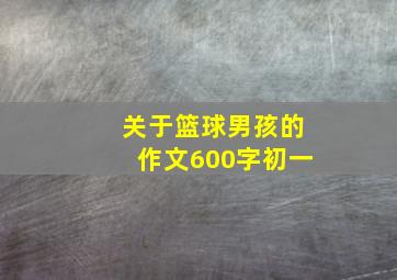 关于篮球男孩的作文600字初一