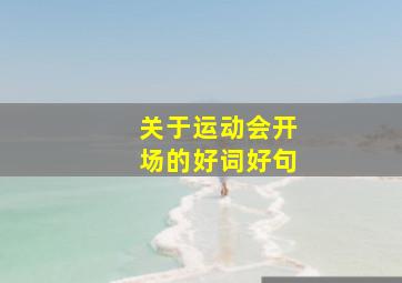 关于运动会开场的好词好句