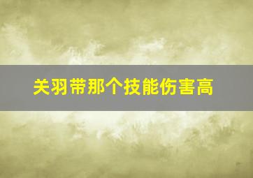 关羽带那个技能伤害高