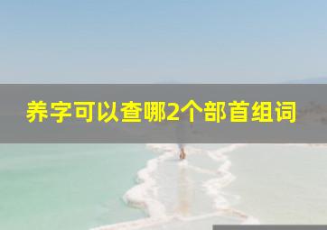 养字可以查哪2个部首组词