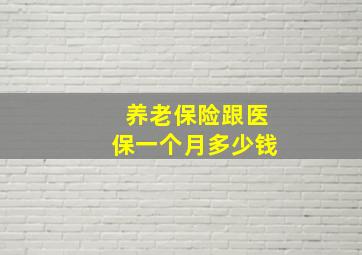 养老保险跟医保一个月多少钱