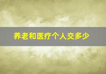 养老和医疗个人交多少