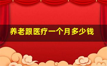 养老跟医疗一个月多少钱