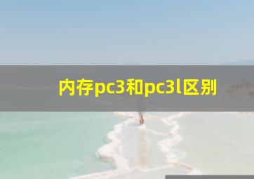 内存pc3和pc3l区别