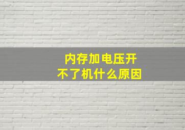 内存加电压开不了机什么原因